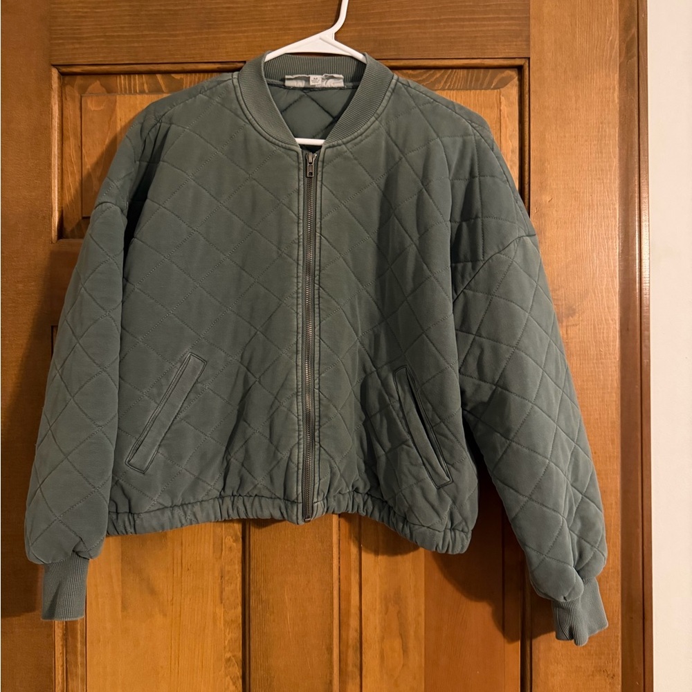 BB Dakota Quilted Olive Jacket
